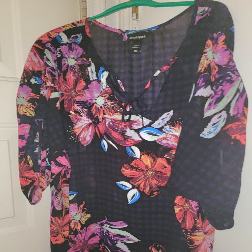 Lane Bryant Floral Print Blouse
